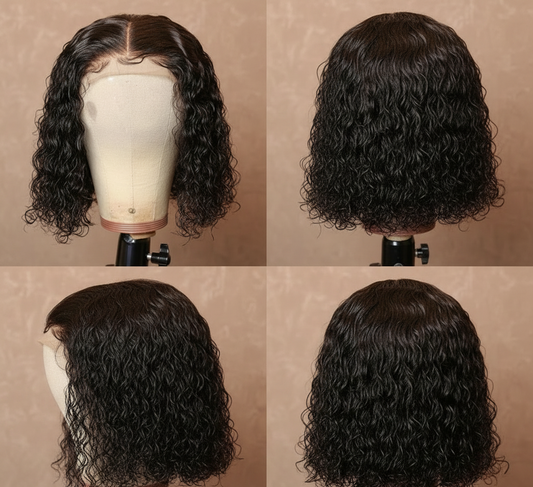 The Soft Glam Bob 10” | Brazilian Deep Wave 4x4 Glueless Closure