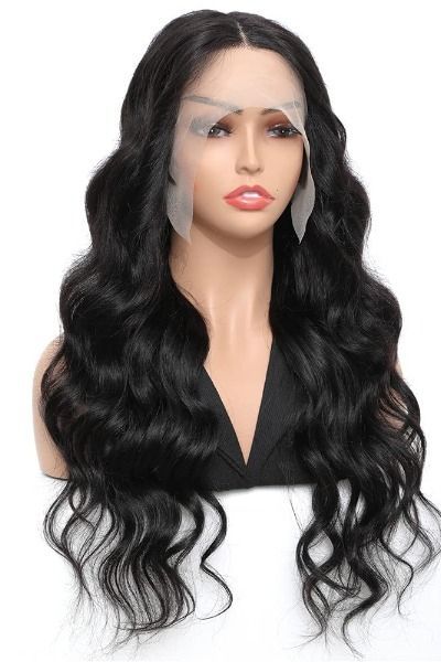 Black Body Wave Wig 28" - Premium Human Blend