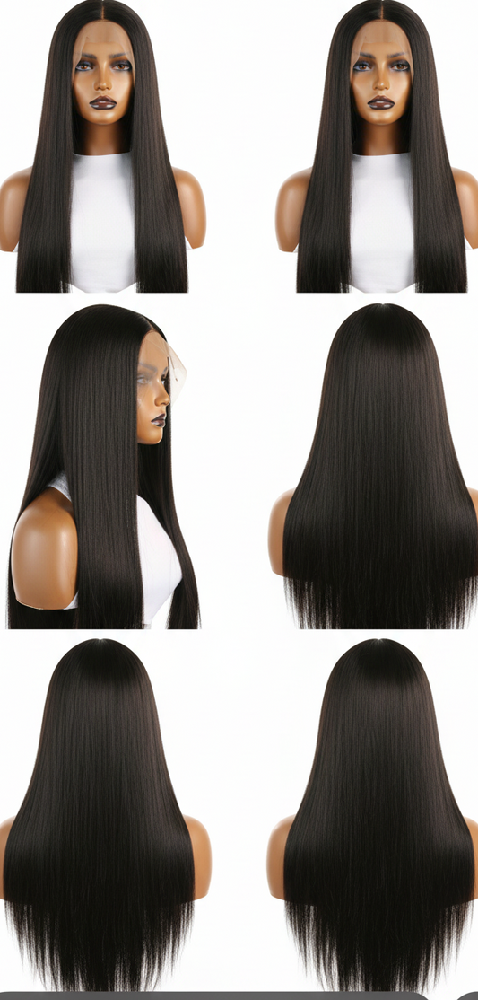 The Sleek Luxe 16” | Brazilian Straight Full Lace Wig